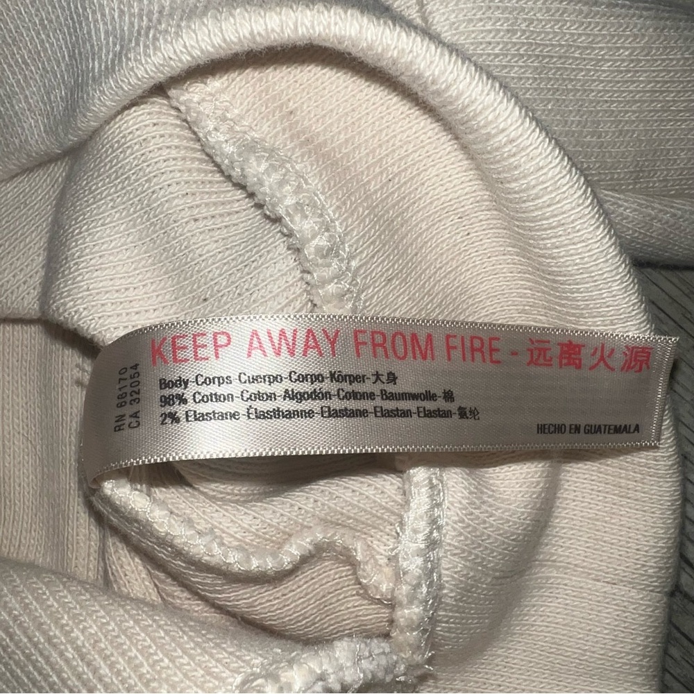 Free People Beach Cropped Cream Pullover Hoodie - Picture 4 of 4